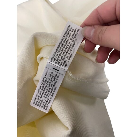 Zara Women Short Knitted Dress Medium M White Bow 3/4 Sleeves 2142/201 NWT - Picture 9 of 15